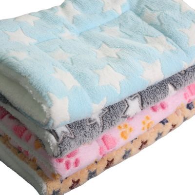 [pets baby] ผ้าห่มสัตว์เลี้ยง Soft Thicken Fleece PadBed Mat ForDog Cat เบาะโซฟาหน้าแรกพรม Warm Sleeping Cover สุนัข Accessories