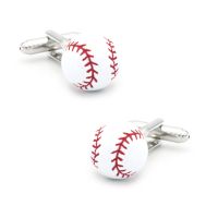 Baseball Design Sport Cufflinks For Men Quality Brass Material White Color Cuff Links Wholesale amp;retail