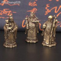 Vintage Bronze Chinese Golds of Blessing Wealth Longevity Statues Antique Chinese Feng Shui Ornaments Copper Buddha Figurines
