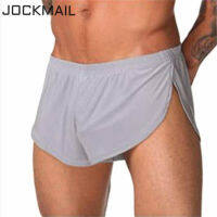 【2023】JOCKMAIL ยี่ห้อผู้ชายเซ็กซี่ชุดชั้นในชายนักมวยกางเกงขาสั้นผ้าไหมน้ำแข็ง Lounge ผู้ชายกางเกงชุดนอนกางเกงเกย์ชุดชั้นในกางเกง