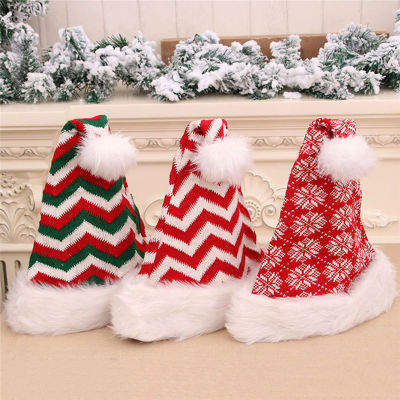 Christmas Party Decoration Light Cotton Christmas Hat Knitted Woolen Hat Child Hat New Year Gift