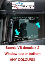 For Scania V8 window decals x 2. truck graphics vinyl stickers