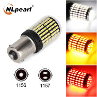 NLpearl หลอดไฟสัญญาณเลี้ยวสำหรับรถยนต์12V,3014 144SMD Canbus ไม่ผิดพลาด BA15S 1156 BA15D 1157