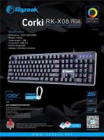 [ส่งเร็วพิเศษ!] RAZEAK RK-X08 คีย์บอร์ดเกมมิ่ง CORKI Blue OR RED Switch Mechanical Gaming