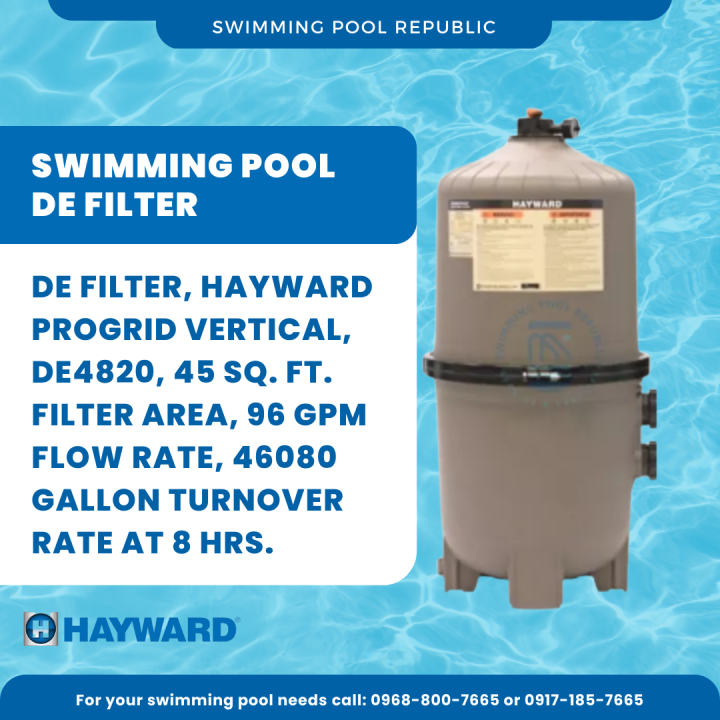 SWIMMING POOL DE FILTER, DE4820, HAYWARD PROGRID VERTICAL FILTER FOR IN