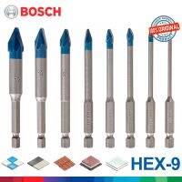 หัวเจาะกระเบื้องเซรามิก BOSCH ขนาด3-12มม. หัวเจาะกระจกอย่างหนา9นิ้วสำหรับเครื่องมือทางไฟฟ้าอุปกรณ์เสริมก้านหกเหลี่ยมยาว90มม.