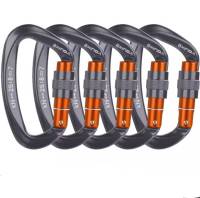 คาราบิเนอร์ รับน้ำหนักได้ 25 KN Carabiner  เกลียวหมุน ยี่ห้อ: XINDA