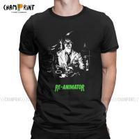 Re-Animator Men T Shirt Fantasy Horror 70S Movie Novelty Tees Short Sleeve Round Collar T-Shirt Birthday Present Clothing