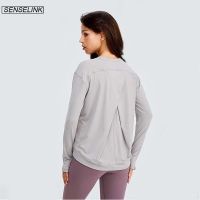 SENSELINK Womens Loose Long Sleeve Fitness Shirt Womens Shirt