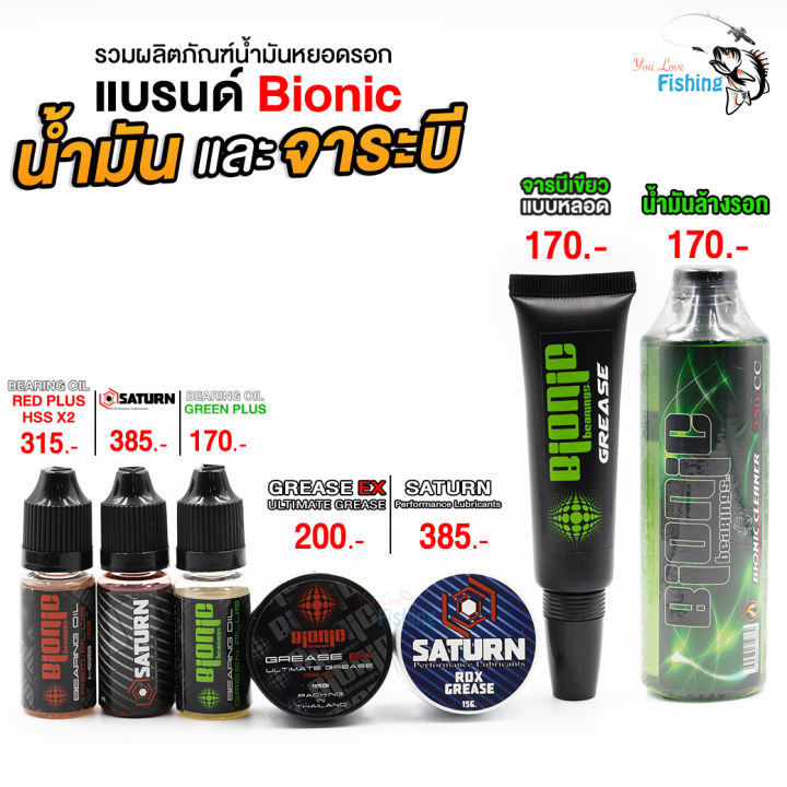 bionic-น้ำมันจาระบีใส่รอกตกปลา-จารบีใส่รอกหยดน้ำ-น้ำมันใส่เฟือง-น้ำมันใส่แกนหมุน-จารบีสำหรับล่อลื่นเฟือง-จาระบีแบบหลอด