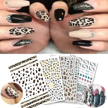 Leopard Nails Sticker Wild Animal Cheetah Print Nail Art 3D Decal