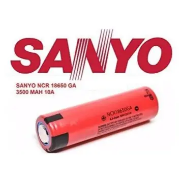 Panasonic/Sanyo NCR18650GA Flat Top 10A 3500mAh 18650 Battery