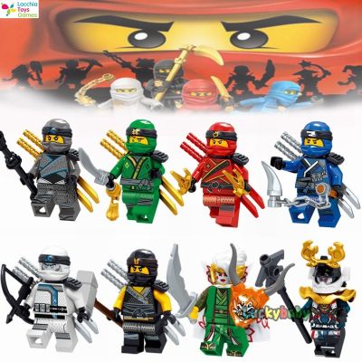 LT【ready Stock】Legoing Compatible Ninjago Movie Minifigures Set Lloyd Jay Zane Kai Cole Nya Harumi Building Blocks ของเล่นเด็ก1【cod】
