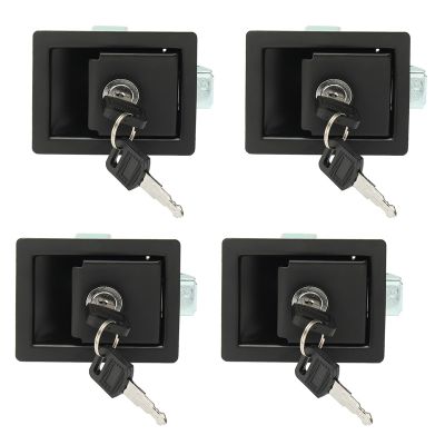 4X Rv Car Paddle Entry Door Lock Latch Handle Knob Camper-Trailer Pull Type Panel Door Lock
