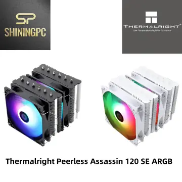 Thermalright Assassin X 120 SE White CPU Air Cooler, 4 Heat Pipes, TL-C12CW  PWM Quiet Fan CPU Cooler with S-FDB Bearing, for AMD AM4 AM5/Intel