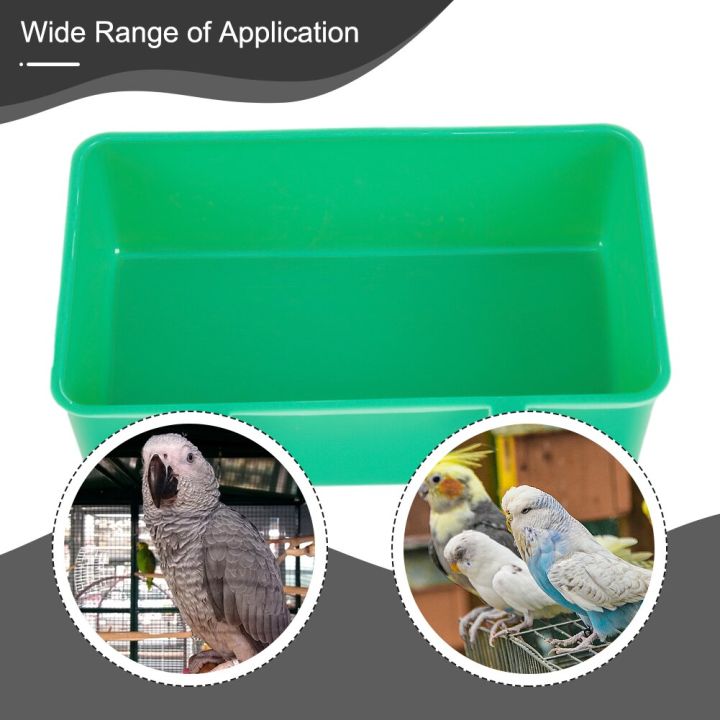 อ่างน้ำสำหรับนกอ่างอาบน้ำสัตว์เลี้ยงทำจากพลาสติกกรงนกแก้วแขวนกรงนกแก้วนกแก้วและนกแก้วอุปกรณ์อาบน้ำ