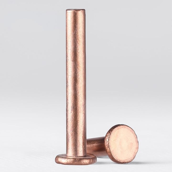20pcs-m2-m2-5-m3-m4-length-3mm-40mm-knock-type-red-copper-flat-round-head-rivet-solid-rivet-solid-shank-tubular-rivet
