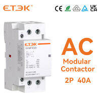 ETEK ครัวเรือน AC คอนแทคแบบแยกส่วน220V เฟสเดียว2P ขดลวด2NO Din Rail ประเภท EKMF-4020-230