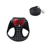 Cat Dog Harness Vest With Lead Leash Puppy Dogs Collar Polyester Mesh Harness For Small Medium Dog Cat Pet