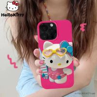 Sanrio Hello Kitty Iphone Case Korean Trend Cover Apple X Xr Xsmax Aesthetic Case Iphone 14 Plus 12 13 Mini 11 Pro Max Cute Case