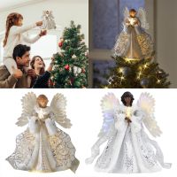 【CW】 Christmas Angel Pendant LED Light Angel Pendant Doll Little Angel Christmas Tree Stain Glass Birds Balls of The Universe Book