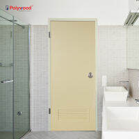 ส่งฟรี!! Polywood โพลีวูด - ประตู PVC รุ่น TD-2 THAIDOOR บานช่องลม สีครีม สำหรับห้องน้ำ