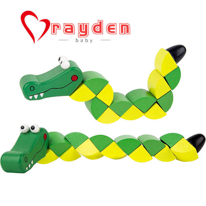 Finger Puppets , Wooden Cute Colorful Cartoon Puppets , Swing Dancing Body Collapsing Desktop