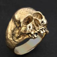 2021 Fashion Rings Stainless Steel Skull Ring Gold Color Plated Skull Punk Vintage Ring Biker Gothic Jewelry Accessories