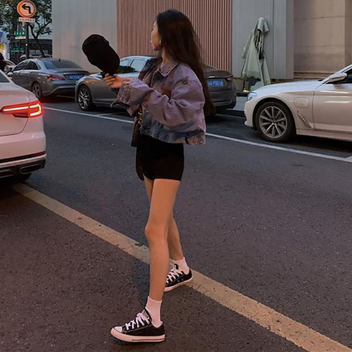 shenghao-กางเกงขาสั้นเอวสูงสำหรับผู้หญิงรัดรูปกางเกงขาสั้นเซ็กซี่บางยืดหยุ่น