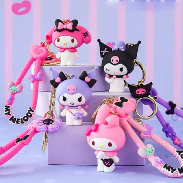 Kuromi Multi Charm Pom Pom Keychain