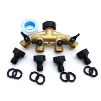 1Pc G3/4 Brass Garden Hose Splitter Y-Type Watering Connector Garden Tap for Outdoor Tap and Faucet