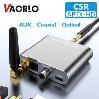 VAORLO Original Qualcomm Bluetooth 5.2 Audio Receiver Latency ต่ำ Aptx HD Wireless Music Adapter ไฮไฟสเตอริโอ3.5มม. Aux/coaxial/optical Fiber Jack ยาวแบตเตอรี่อะแดปเตอร์