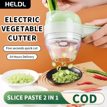 Handheld Electric Vegetable Cutter Set Cordless Chopper Slicer Dicer Masher  USB