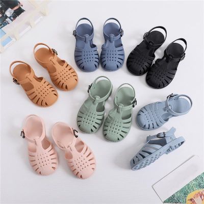 Boys Casual Roman Slippers Summer Children Sandals Baby Girls Toddler Soft Non-slip Princess Shoes Kids Candy Jelly Beach Shoes