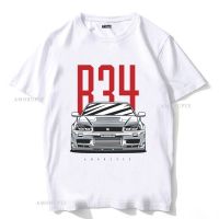 R32 R33เส้นขอบฟ้า R34 R35เสื้อยืดพิมพ์ลายรถยนต์วิวัฒนาการ GTR