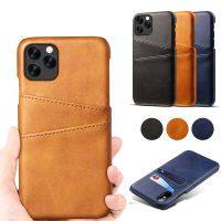 Card Slot Leather Phone Case For iPhone 14 13 15 12 11 Pro Max Mini XS XR X 7 8 Plus + SE 2020 Card Wallet Hard Phone Cover Casing Shell 【Ready Stock &amp; Free Shipping】