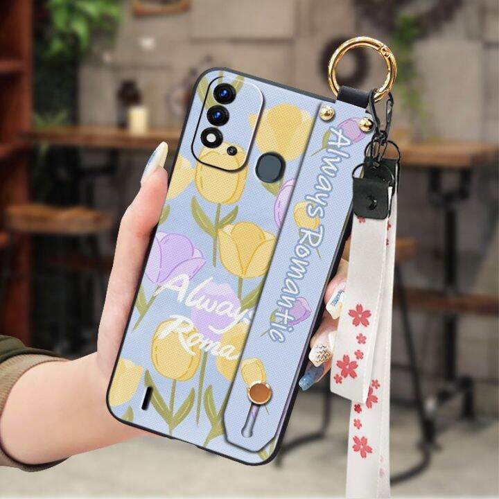 phone-holder-cartoon-phone-case-for-itel-p37-vision3-lite-dirt-resistant-soft-wrist-strap-anti-knock-durable-soft-case