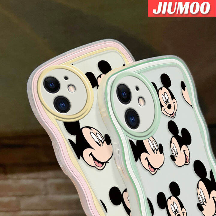 เคส-jiumoo-สำหรับ-oppo-reno-7-4g-reno-8-4g-f21-pro-ลายการ์ตูนแฟชั่นมิกกี้สีสันสดใสขอบเคสเคสซิลิโคนกันกระแทกใสเคสนิ่มโปร่งใสป้องกันเลนส์กล้อง