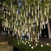 8 Tubes 30cm Meteor Shower Rain Led Holiday Lighting Street Garland Christmas Tree Decorations for Outdoor New Year Noel Navidad