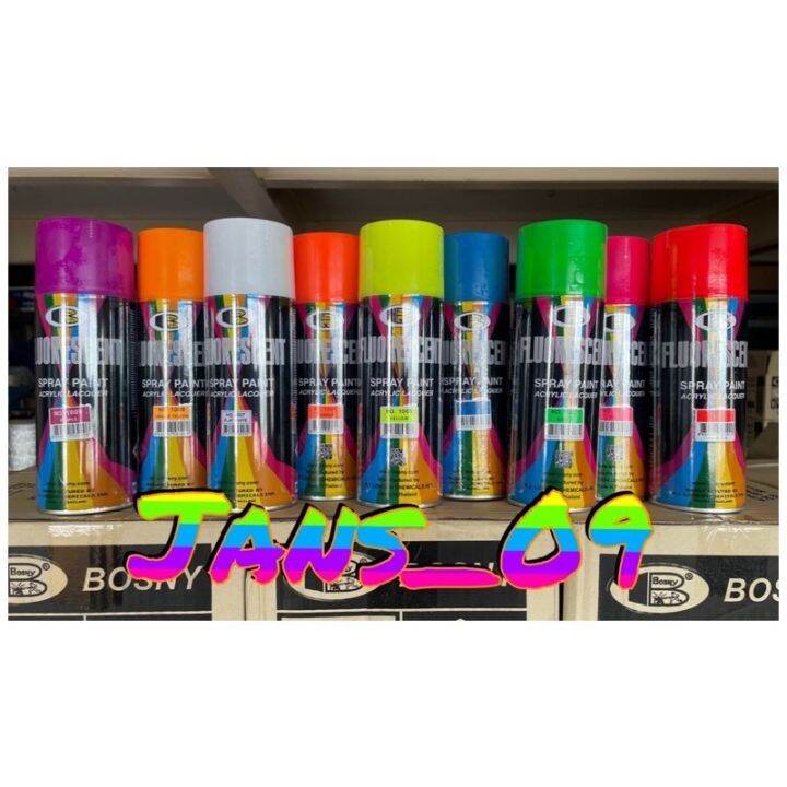 BOSNY Fluorescent Spray Paints Lazada PH