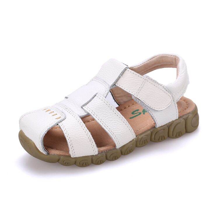 2023-new-kids-children-boys-genuine-leather-sandals-for-teenagers-boys-baby-summer-white-sandals-shoes-1-3-5-7-9-11-13-years