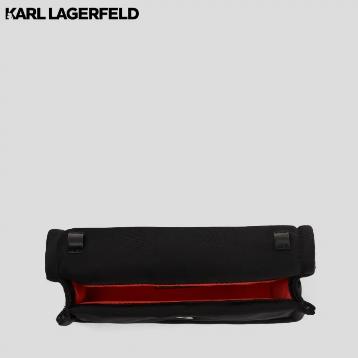 karl-lagerfeld-k-autograph-soft-nylon-phone-pouch-black-231w3224-เคสและซองมือถือ