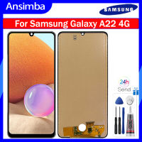 Ansimba หน้าจอ TFT ขนาด6.4นิ้วสำหรับ Samsung Galaxy A22 SM-A225F ชิ้นส่วนจอสัมผัสแอลซีดีของเครื่องแปลงดิจิทัลอะไหล่ซัมซุง Samsung Galaxy A22แอลซีดี A225