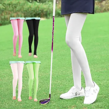 Golf Sun Protection Golf Pants Cool Ice Silk Stocking Sport Leggings  Cooling Socks for Women Golf & Outdoor Sports