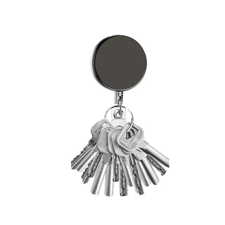 ที่ใส่ป้ายพวงกุญแจแบบยืดหดได้พวงกุญแจสำหรับม้วนป้ายป้ายคลิปที่หนีบที่ยึดป้ายชื่อ