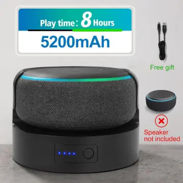 GGMM All-New Echo Dot 4th Gen Battery Base For Echo Dot 4th（small）Portable  Battery Base For  Alexa Smart Speaker Holder