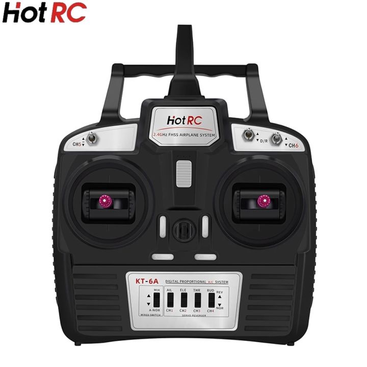 hotrc-kt-6a-2-4g-6ch-rc-transmitter-fhss-amp-6ch-receiver-for-rc-airplane-diy-kt-board-machine-fpv-drone-with-retail-box