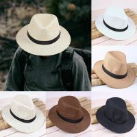 【CW】 Hat Men Panama Cowboy Cap Crushable Ladies Outdoor Protection Middle aged And Elderly