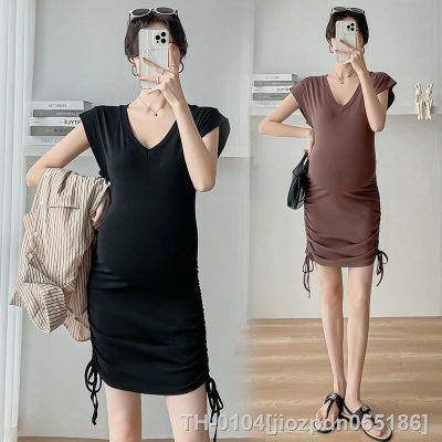 ❡❦ jiozpdn055186 6053 verão sexy quente maternidade mini vestido elegante cordão linha slim roupas para mulheres grávidas gravidez
