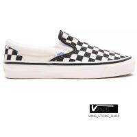 VANS SLIP ON 98 DX ANAHEIM FACTORY CHECKERBOARD BLACK 2021 (สินค้ามีประกันแท้)